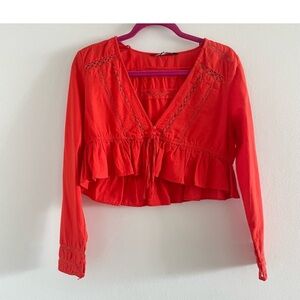 Zara red top size Small